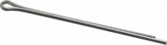 Made in USA - 1/16" Diam x 1-1/2" Long Extended Prong Cotter Pin - Grade 18-8, Uncoated, Stainless Steel - Eagle Tool & Supply