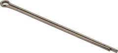 Made in USA - 3/32" Diam x 2-1/2" Long Extended Prong Cotter Pin - Grade 18-8, Uncoated, Stainless Steel - Eagle Tool & Supply