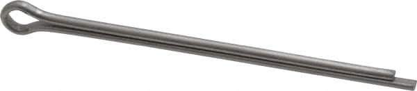 Made in USA - 1/8" Diam x 2-1/2" Long Extended Prong Cotter Pin - Grade 18-8, Uncoated, Stainless Steel - Eagle Tool & Supply