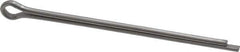 Made in USA - 1/8" Diam x 2-1/2" Long Extended Prong Cotter Pin - Grade 18-8, Uncoated, Stainless Steel - Eagle Tool & Supply