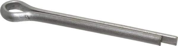 Made in USA - 5/32" Diam x 1-1/2" Long Extended Prong Cotter Pin - Grade 18-8, Uncoated, Stainless Steel - Eagle Tool & Supply