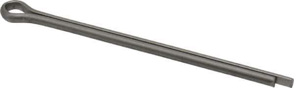 Made in USA - 5/32" Diam x 3" Long Extended Prong Cotter Pin - Grade 18-8, Uncoated, Stainless Steel - Eagle Tool & Supply