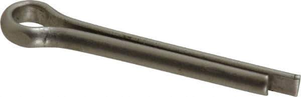 Made in USA - 3/16" Diam x 1-1/4" Long Extended Prong Cotter Pin - Grade 18-8, Uncoated, Stainless Steel - Eagle Tool & Supply