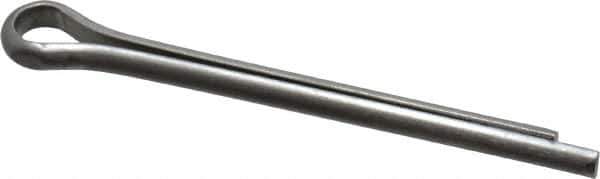 Made in USA - 3/16" Diam x 2" Long Extended Prong Cotter Pin - Grade 18-8, Uncoated, Stainless Steel - Eagle Tool & Supply