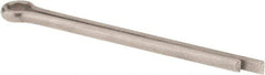 Made in USA - 3/16" Diam x 2-1/2" Long Extended Prong Cotter Pin - Grade 18-8, Uncoated, Stainless Steel - Eagle Tool & Supply