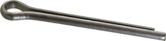 Made in USA - 1/4" Diam x 2-1/2" Long Extended Prong Cotter Pin - Grade 18-8, Uncoated, Stainless Steel - Eagle Tool & Supply