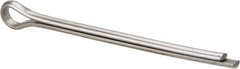 Made in USA - 5/16" Diam x 5" Long Extended Prong Cotter Pin - Grade 18-8, Uncoated, Stainless Steel - Eagle Tool & Supply