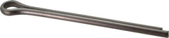 Made in USA - 3/8" Diam x 5" Long Extended Prong Cotter Pin - Grade 18-8, Uncoated, Stainless Steel - Eagle Tool & Supply