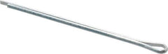 Made in USA - 1/16" Diam x 1-1/2" Long Extended Prong Cotter Pin - Grade 2, Zinc-Plated, Steel - Eagle Tool & Supply