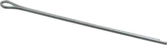 Made in USA - 1/16" Diam x 2" Long Extended Prong Cotter Pin - Grade 2, Zinc-Plated, Steel - Eagle Tool & Supply