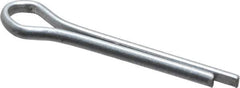 Made in USA - 3/32" Diam x 3/4" Long Extended Prong Cotter Pin - Grade 2, Zinc-Plated, Steel - Eagle Tool & Supply