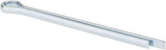 Made in USA - 3/32" Diam x 1-1/2" Long Extended Prong Cotter Pin - Grade 2, Zinc-Plated, Steel - Eagle Tool & Supply