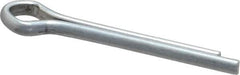 Made in USA - 1/8" Diam x 1" Long Extended Prong Cotter Pin - Grade 2, Zinc-Plated, Steel - Eagle Tool & Supply
