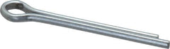Made in USA - 1/8" Diam x 1-1/4" Long Extended Prong Cotter Pin - Grade 2, Zinc-Plated, Steel - Eagle Tool & Supply
