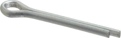 Made in USA - 5/32" Diam x 1-1/4" Long Extended Prong Cotter Pin - Grade 2, Zinc-Plated, Steel - Eagle Tool & Supply
