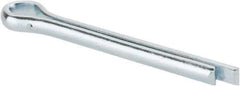 Made in USA - 5/32" Diam x 1-1/2" Long Extended Prong Cotter Pin - Grade 2, Zinc-Plated, Steel - Eagle Tool & Supply