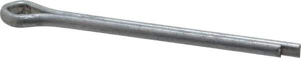 Made in USA - 5/32" Diam x 2" Long Extended Prong Cotter Pin - Grade 2, Zinc-Plated, Steel - Eagle Tool & Supply