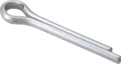 Made in USA - 3/16" Diam x 1-1/4" Long Extended Prong Cotter Pin - Grade 2, Zinc-Plated, Steel - Eagle Tool & Supply