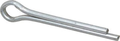 Made in USA - 3/16" Diam x 1-1/2" Long Extended Prong Cotter Pin - Grade 2, Zinc-Plated, Steel - Eagle Tool & Supply