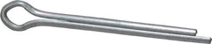 Made in USA - 3/16" Diam x 2" Long Extended Prong Cotter Pin - Grade 2, Zinc-Plated, Steel - Eagle Tool & Supply