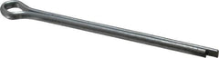 Made in USA - 3/16" Diam x 3" Long Extended Prong Cotter Pin - Grade 2, Zinc-Plated, Steel - Eagle Tool & Supply