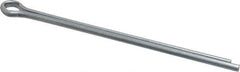 Made in USA - 3/16" Diam x 4" Long Extended Prong Cotter Pin - Grade 2, Zinc-Plated, Steel - Eagle Tool & Supply