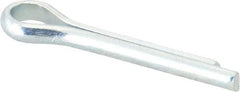 Made in USA - 1/4" Diam x 1-1/2" Long Extended Prong Cotter Pin - Grade 2, Zinc-Plated, Steel - Eagle Tool & Supply