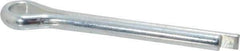 Made in USA - 1/4" Diam x 2" Long Extended Prong Cotter Pin - Grade 2, Zinc-Plated, Steel - Eagle Tool & Supply