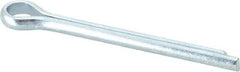 Made in USA - 1/4" Diam x 2-1/2" Long Extended Prong Cotter Pin - Grade 2, Zinc-Plated, Steel - Eagle Tool & Supply