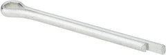 Made in USA - 1/4" Diam x 3" Long Extended Prong Cotter Pin - Grade 2, Zinc-Plated, Steel - Eagle Tool & Supply