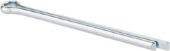 Made in USA - 1/4" Diam x 4" Long Extended Prong Cotter Pin - Grade 2, Zinc-Plated, Steel - Eagle Tool & Supply