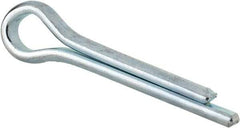 Made in USA - 5/16" Diam x 1-1/2" Long Extended Prong Cotter Pin - Grade 2, Zinc-Plated, Steel - Eagle Tool & Supply