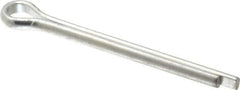 Made in USA - 3/8" Diam x 4" Long Extended Prong Cotter Pin - Grade 2, Zinc-Plated, Steel - Eagle Tool & Supply