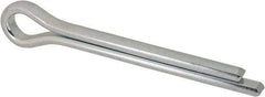 Made in USA - 1/2" Diam x 4" Long Extended Prong Cotter Pin - Grade 2, Zinc-Plated, Steel - Eagle Tool & Supply