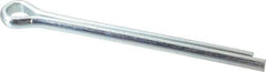 Made in USA - 1/2" Diam x 6" Long Extended Prong Cotter Pin - Grade 2, Zinc-Plated, Steel - Eagle Tool & Supply
