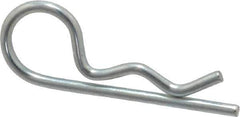 Value Collection - 5/16 to 3/8" Shaft Diam, 1-7/16" Long, 0.073" Wire Diam, Hair Pin Cotter - Grade 2 Spring Steel, Zinc-Plated Finish - Eagle Tool & Supply