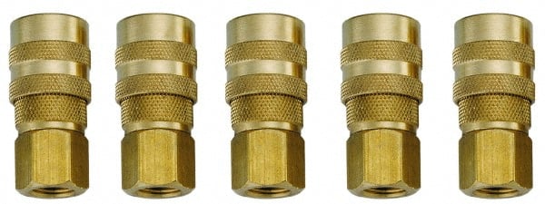 Value Collection - 5 Piece 1/4" Body 1/4 NPT 145 psi ARO Pneumatic Coupling Plug Set - Eagle Tool & Supply