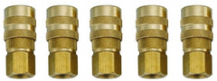 Value Collection - 5 Piece 1/4" Body 1/4 NPT 145 psi ARO Pneumatic Coupling Plug Set - Eagle Tool & Supply