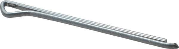 Made in USA - 3/32" Diam x 1-1/2" Long Hammerlock Cotter Pin - Grade 2, Zinc-Plated, Steel - Eagle Tool & Supply