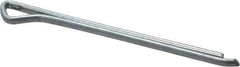 Made in USA - 3/32" Diam x 1-1/2" Long Hammerlock Cotter Pin - Grade 2, Zinc-Plated, Steel - Eagle Tool & Supply