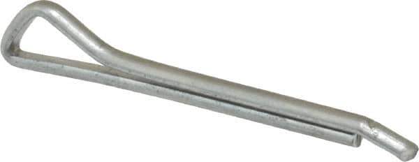 Made in USA - 1/8" Diam x 1-1/4" Long Hammerlock Cotter Pin - Grade 2, Zinc-Plated, Steel - Eagle Tool & Supply