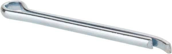 Made in USA - 5/32" Diam x 2" Long Hammerlock Cotter Pin - Grade 2, Zinc-Plated, Steel - Eagle Tool & Supply