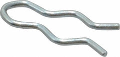 Made in USA - 9/64" Groove, 1/2" Long, Zinc-Plated Spring Steel Hair Pin Clip - 0.031" Clip Diam, 3/16" Shaft Diam, Grade 2 - Eagle Tool & Supply