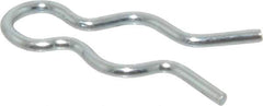 Made in USA - 5/16" Groove, 31/32" Long, Zinc-Plated Spring Steel Hair Pin Clip - 0.052" Clip Diam, 3/8" Shaft Diam, Grade 2 - Eagle Tool & Supply