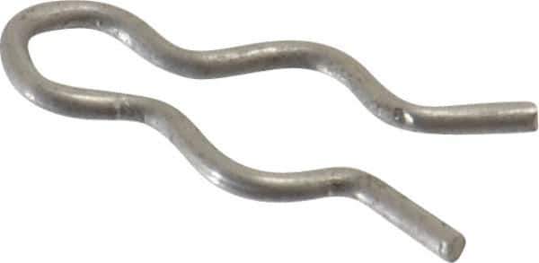 Made in USA - 9/64" Groove, 1/2" Long, Stainless Steel Hair Pin Clip - 0.031" Clip Diam, 3/16" Shaft Diam, Grade 18-8 - Eagle Tool & Supply
