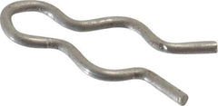 Made in USA - 9/64" Groove, 1/2" Long, Stainless Steel Hair Pin Clip - 0.031" Clip Diam, 3/16" Shaft Diam, Grade 18-8 - Eagle Tool & Supply