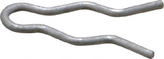 Made in USA - 1/4" Groove, 3/4" Long, Stainless Steel Hair Pin Clip - 0.048" Clip Diam, 5/16" Shaft Diam, Grade 18-8 - Eagle Tool & Supply