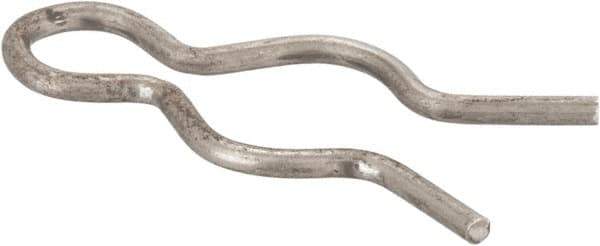 Made in USA - 3/8" Groove, 1-1/8" Long, Stainless Steel Hair Pin Clip - 0.055" Clip Diam, 7/16" Shaft Diam, Grade 18-8 - Eagle Tool & Supply