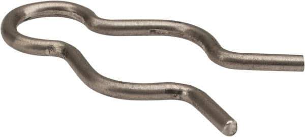 Made in USA - 7/16" Groove, 1-1/8" Long, Stainless Steel Hair Pin Clip - 0.064" Clip Diam, 1/2" Shaft Diam, Grade 18-8 - Eagle Tool & Supply