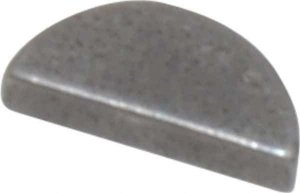 Made in USA - #202 Standard Woodruff Key - 1/4" Long x 1/16" Wide, Steel - Eagle Tool & Supply